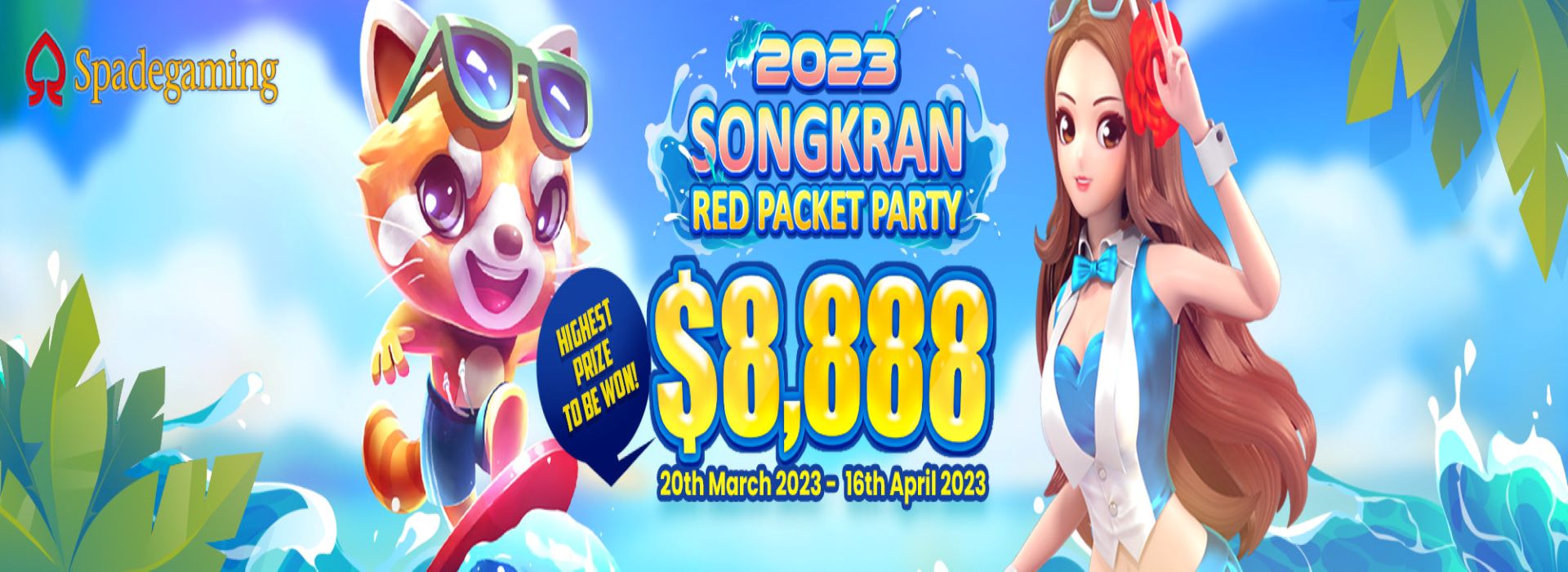 Spadegaming’s Songkran Red Party!!! Highest prize to be won!!